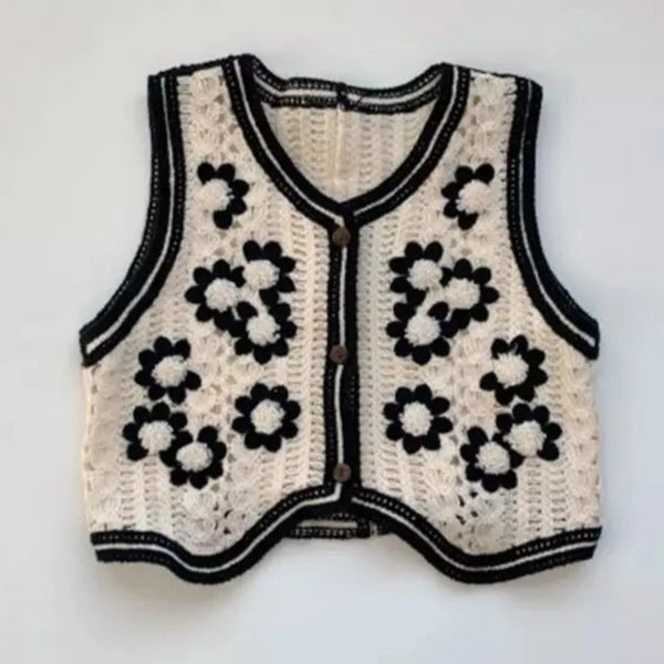 Flower Knit Vest