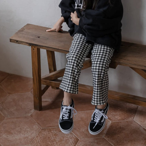 Black Checkered Pants