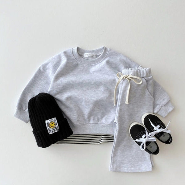 Gray Wide Top and Bottom Set